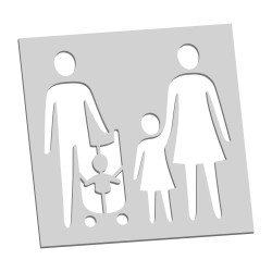 pochoir marquage au sol place famille