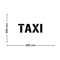 pochoir taxi dimensions 600 x 400 mm