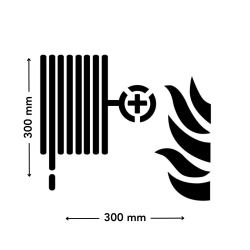 Pochoir PVC R.I.A dimensions 300 x 300 mm
