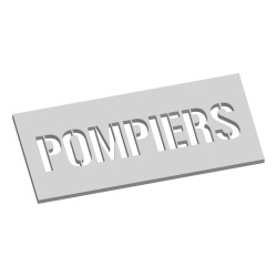 pochoir marquage au sol pompiers