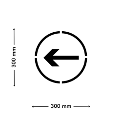 pochoir pvc fleche dimensions 300 x 300 mm
