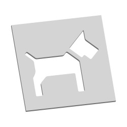 pochoir marquage au sol chien