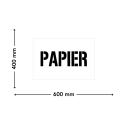 Pochoir papier dimensions 600 x 400 mm