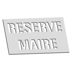 pochoir marquage au sol reserve maire