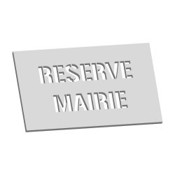 Pochoir marquage au sol reserve mairie