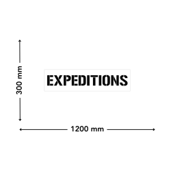 pochoir expeditions dimensions 1200 x 300 mm