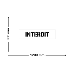 pochoir interdit dimensions