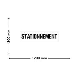pochoir stationnement dimensions 1200 x 300 mm