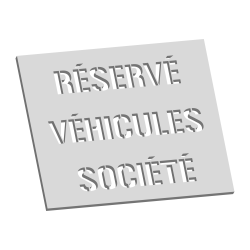 Pochoir marquage au sol réservé véhicules société