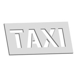Pochoir marquage au sol taxi