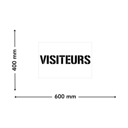 pochoir visiteurs dimensions 600 x 400 mm