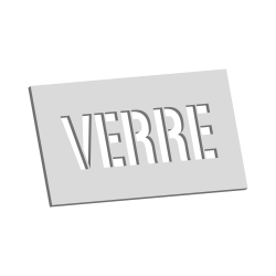 Pochoir marquage au sol verre