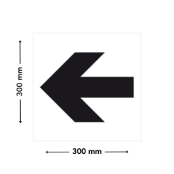pochoir pvc flèche 300 x 300 mm