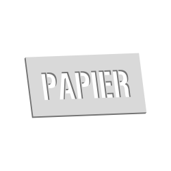 pochoir marquage au sol papier