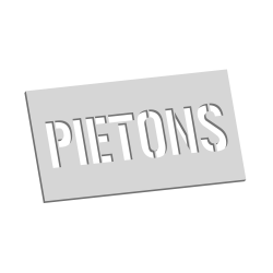 Pochoir marquage au sol piétons