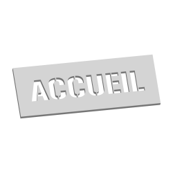 POCHOIR MARQUAGE AU SOL ACCUEIL