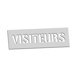 POCHOIR MARQUAGE AU SOL VISITEURS