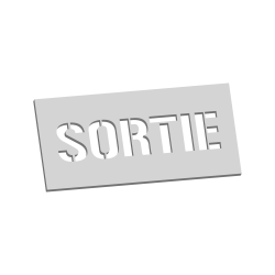 POCHOIR MARQUAGE AU SOL SORTIE