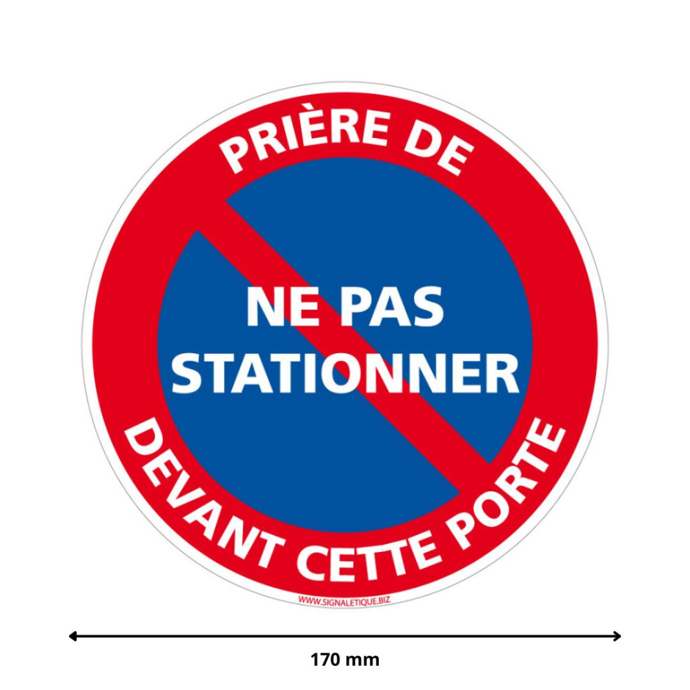 Cartello 'Si Prega Di Non Sostare Davanti A Questa Porta' AUA SIGNALETIQUE - 450 Mm, In Alluminio Dibond 3 Mm