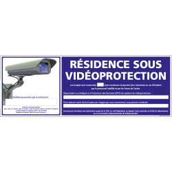 Panneau RESIDENCE SOUS VIDEOPROTECTION (G0846-LOI-B-NEW)