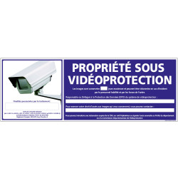Panneau PROPRIETE SOUS VIDEOPROTECTION (G0854-LOI-B-NEW)