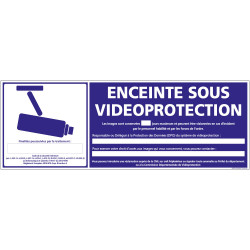 Panneau ENCEINTE SOUS VIDEO PROTECTION (G0858-LOI-B-NEW)