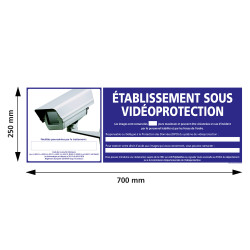 signalisation établissement sous vidéoprotection 700x250 mm