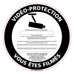 PANNEAU VIDEO-PROTECTION VOUS ETES FILMES (G1210)