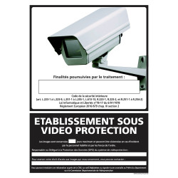 PANNEAU ETABLISSEMENT SOUS VIDEO PROTECTION (G1223)
