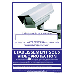 PANNEAU ETABLISSEMENT SOUS VIDEO PROTECTION (G1226)