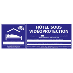 PANNEAU HOTEL SOUS VIDEOPROTECTION (G1391)