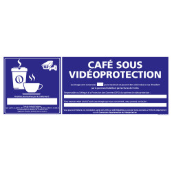 PANNEAU CAFE SOUS VIDEO PROTECTION (G1393)