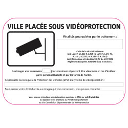 Panneau Ville sous vidéoprotection (VPV001) Gamme Bretagne Classe 1
