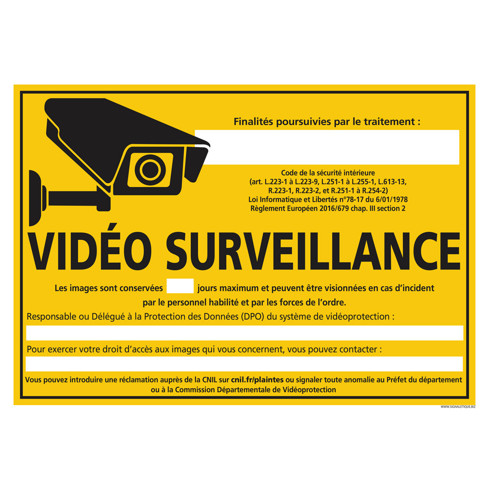 PANNEAU VIDEO SURVEILLANCE (C1476)
