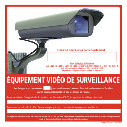 PANNEAU EQUIPEMENT VIDEO DE SURVEILLANCE (G0828)