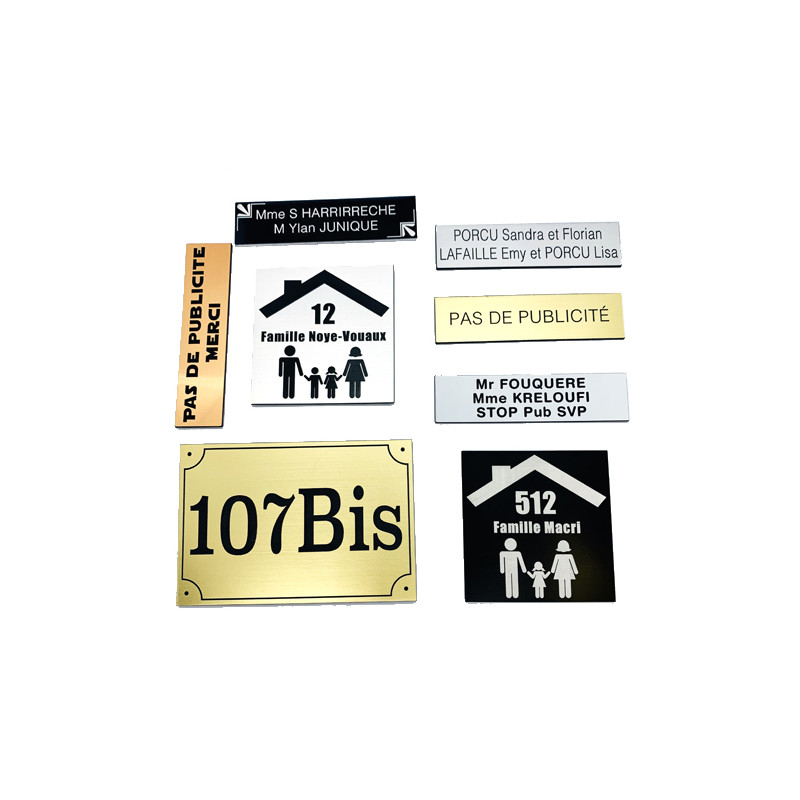 PLAQUE GRAVEE POUR BOITE AUX LETTRES PERSONNALISE PETIT COEURS (BAL0006) PLAQUE GRAVEE POUR BOITE AUX LETTRES PERSONNALISE PETIT COEURS (BAL0006)
