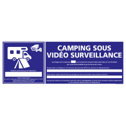 PANNEAU CAMPING SOUS VIDEO SURVEILLANCE (G1399)