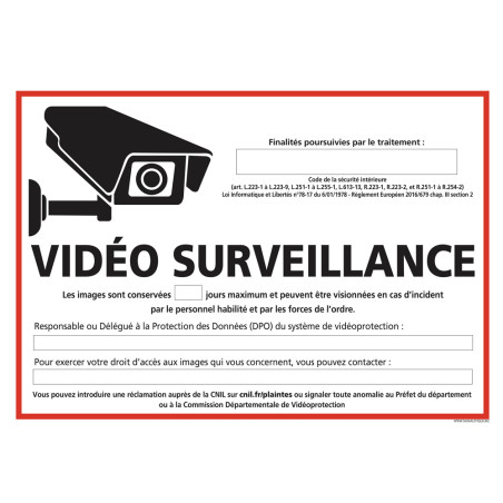 Panneau Surveillance Vidéo 24h/24 - Signalisation d'information Panneau Surveillance Vidéo 24h/24 - Signalisation d'information