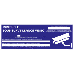 panneau immeuble sous surveillance vidéo