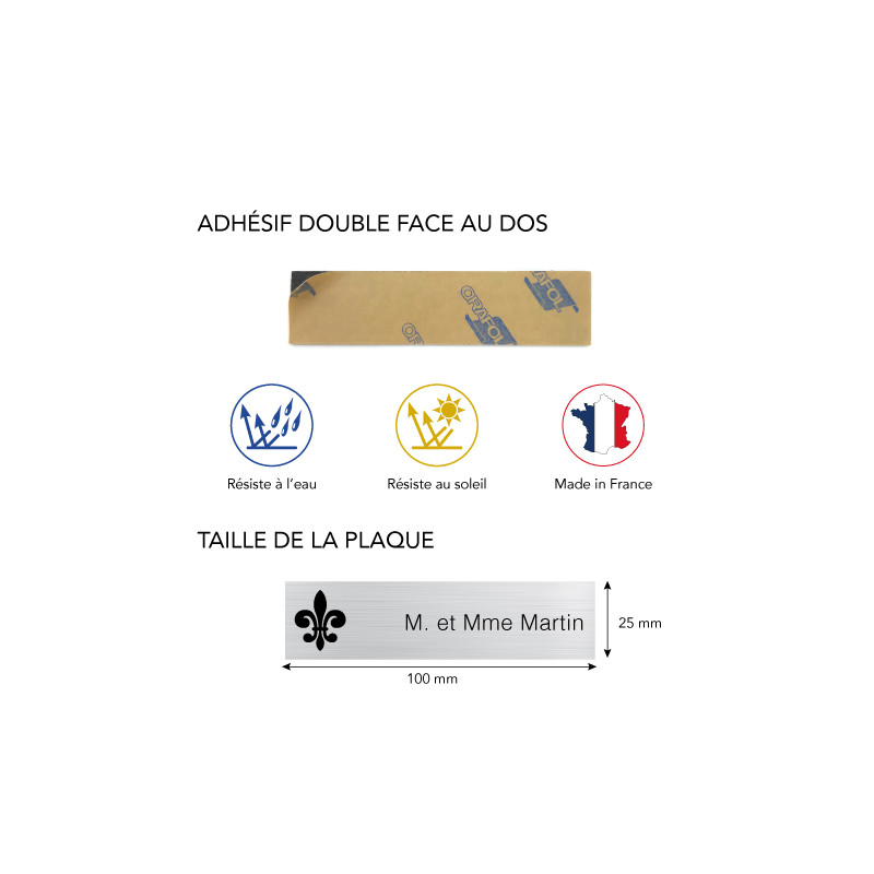 Plaque Gravée Personnalisée Pour Boîte Aux Lettres Ou Porte - Fabriqué En France - Neuf