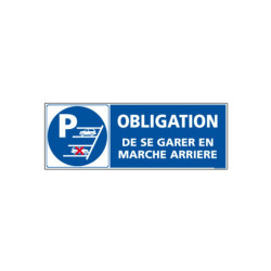 Panneau de Signalisation SE GARER EN MARCHE ARRIERE (L0578)