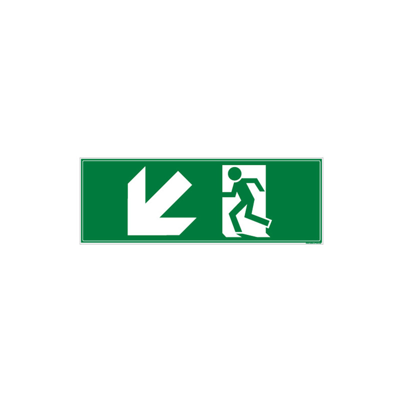 Panneau SENS SORTIE DE SECOURS (BAS GAUCHE) (B0273BG) Panneau SENS SORTIE DE SECOURS (BAS GAUCHE) (B0273BG)