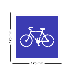Panneau piste cyclable 125 mm