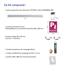 Description kit pochoir panneau femmes enceintes