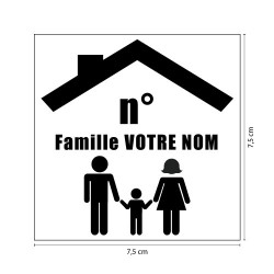 PLAQUE GRAVEE POUR BOŒTE AUX LETTRES FAMILY PERSONNALISABLE (BAL0014)