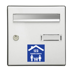 PLAQUE GRAVEE POUR BOŒTE AUX LETTRES FAMILY PERSONNALISABLE (BAL0014)
