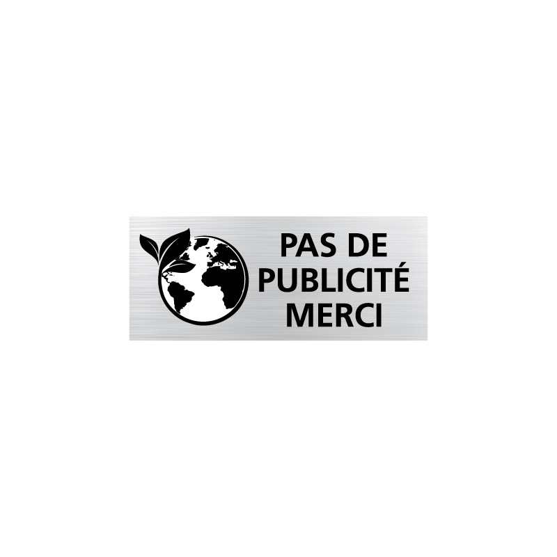 Plaque pour boîte lettres Pas de publicité merci (WUV0008)