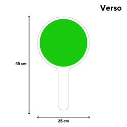 Panneau main de signalisation dimensions Vert