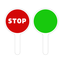 Raquette de signalisation Stop et Vert