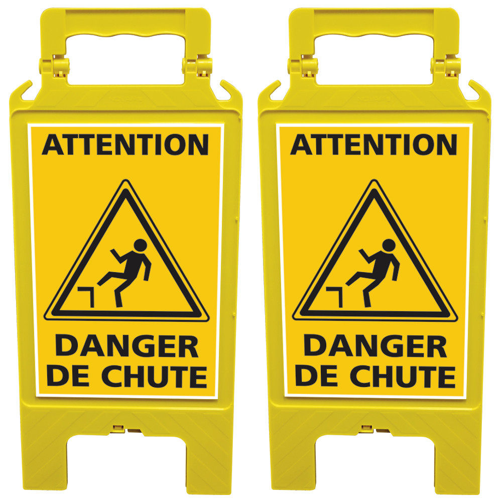 Chevalet de signalisation attention danger de chute Chevalet de signalisation attention danger de chute